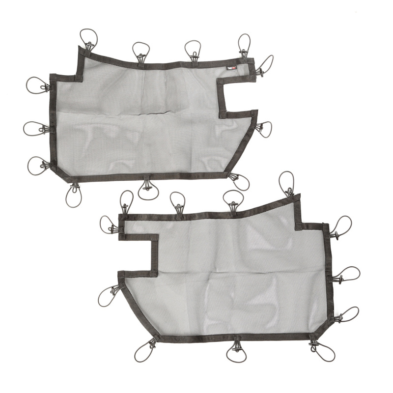 Jeep Wrangler JKU Tube Door Covers - Front - Rugged Ridge - Eclipse - Black - `07-`18